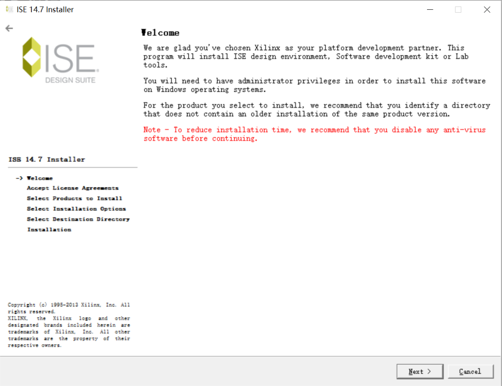 Windows 10/11 安装ISE 14.7 保姆级教程插图1