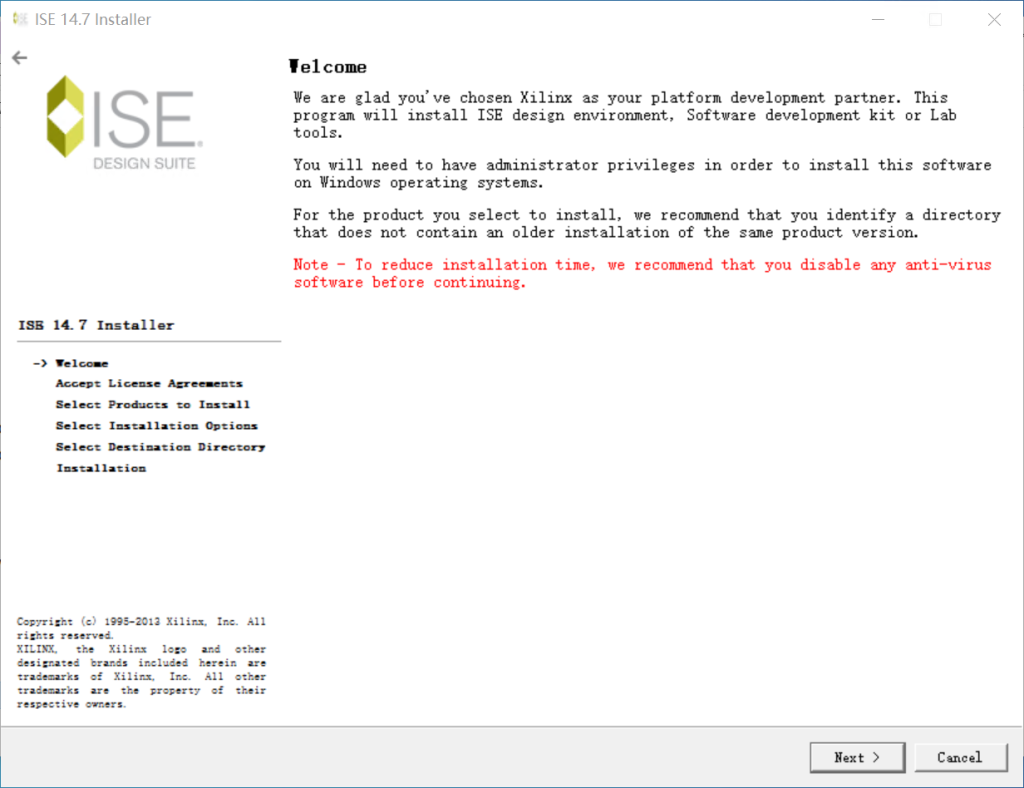 Windows 10 虚拟机 安装ISE 14.7 保姆级教程插图9